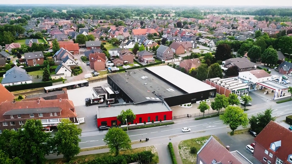 Luftaufnahme des Beelonia-Werks in Beelen